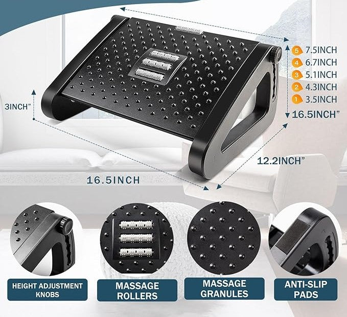Ergonomic Footrest for Work & Home