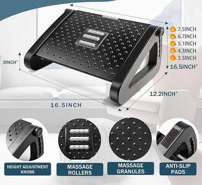 Ergonomic Footrest for Work & Home